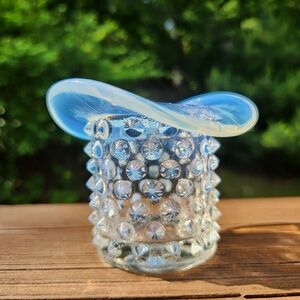 Vintage Fenton Iridescent Glass Top Hat IT GLOWS!